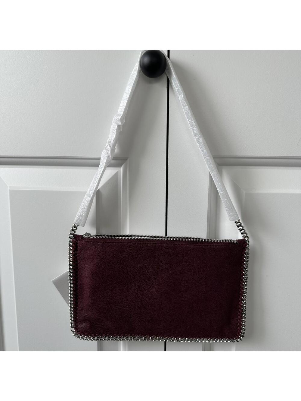 Stella McCartney Falabella Pochette Shoulder Bag Plum NWT - Picture 4 of 9